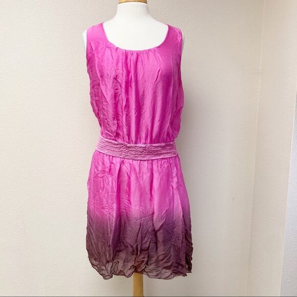 M Dresses & Skirts - M Dropped Waist Ombré Dress Pink Size S